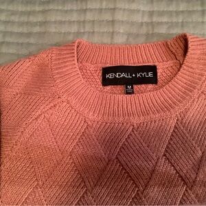 Kendall & Kylie Blush Diamond Knit Sweater